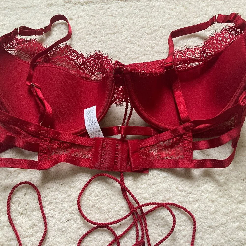 Red Lace Bra - Picture 3 of 4